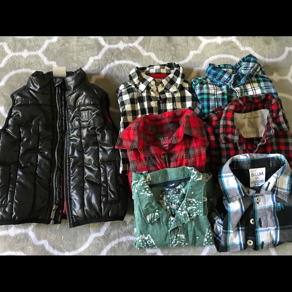 Baby boy shirts and a vest 😊